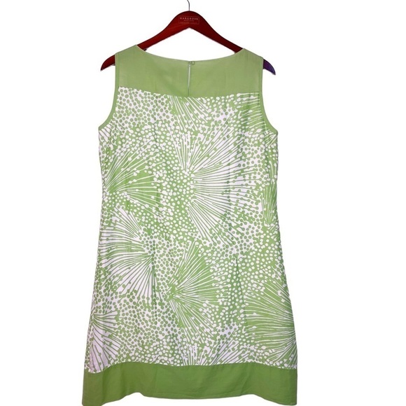 DONCASTER Silk Blend Sleeveless Dress Size 8 in Tropical Green Print - Picture 7 of 14
